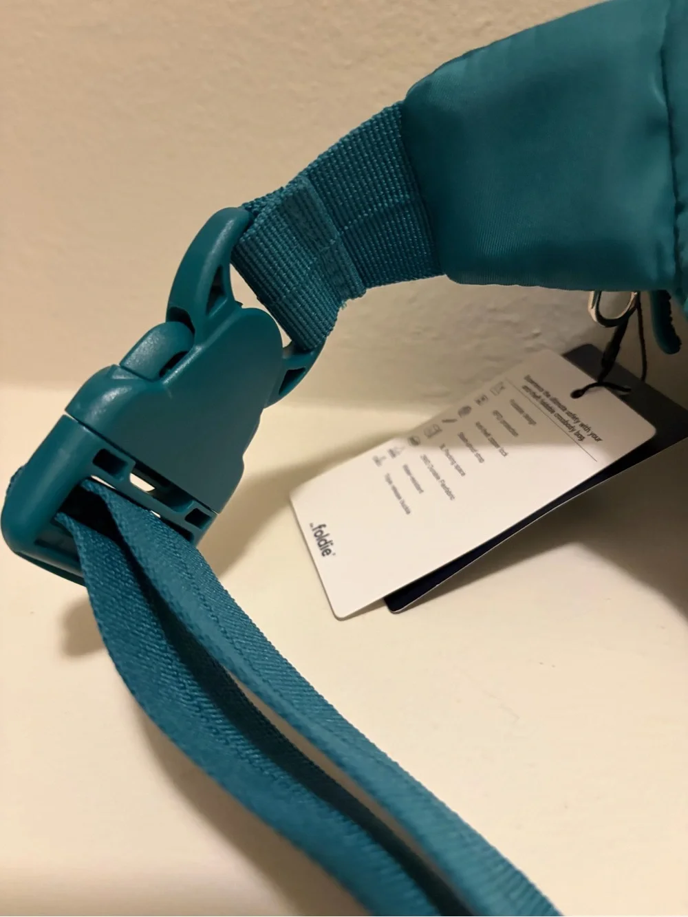 The Foldie Teal Waist Crossbody Bag RFID Blocking Travel Hand Free NWT